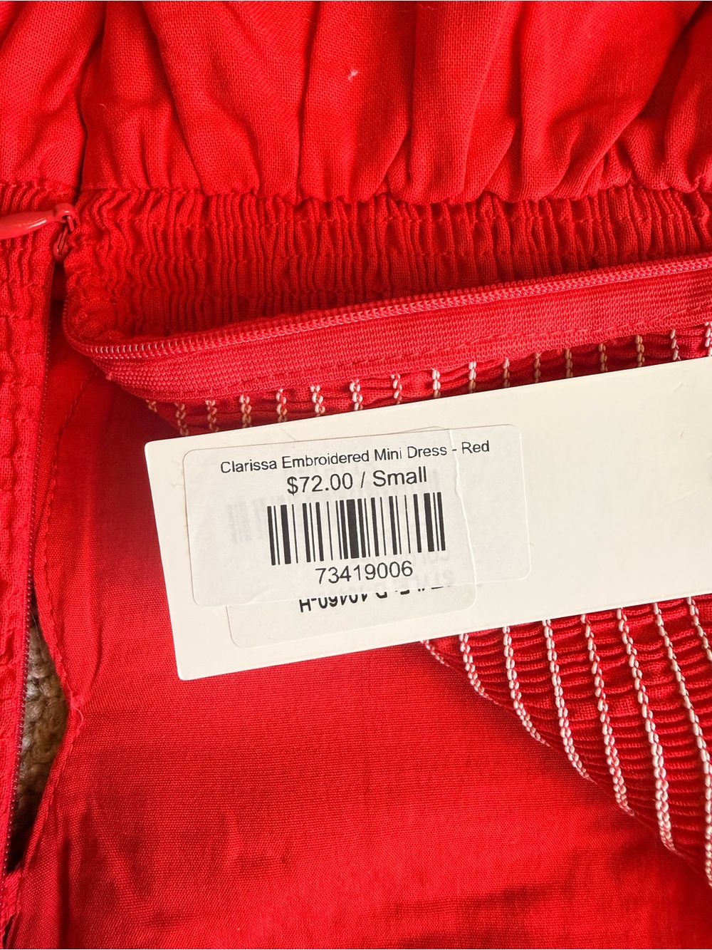 Red Spaghetti Strap Mini Dress - Picture 7 of 7